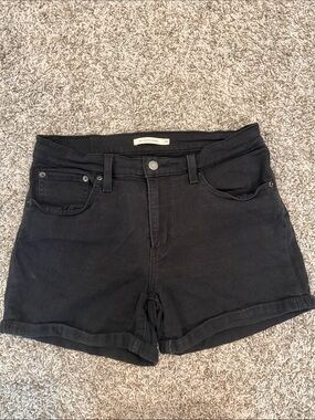 Levi's Black Denim Jean Shorts
